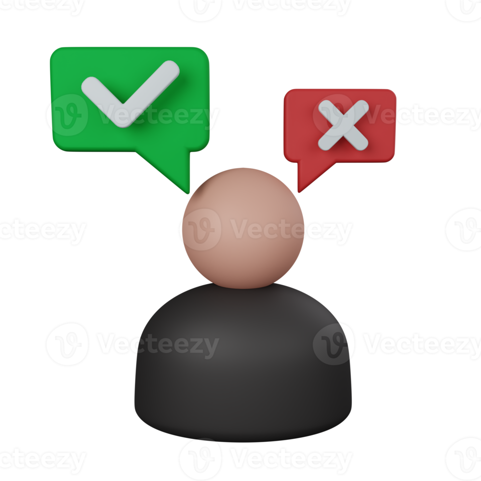 3d rendering employee selection isolated useful for business, company and finance design png
