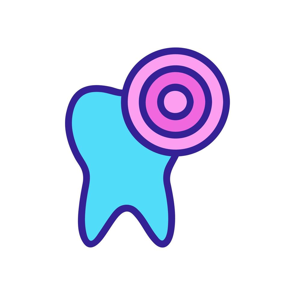 pain tooth icon vector. Isolated contour symbol illustration vector