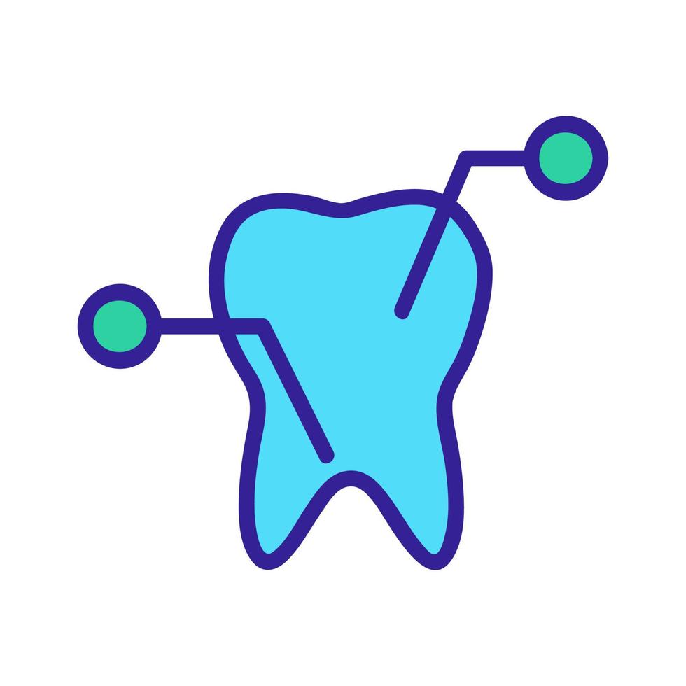 the composition of the tooth icon vector. Isolated contour symbol illustration vector