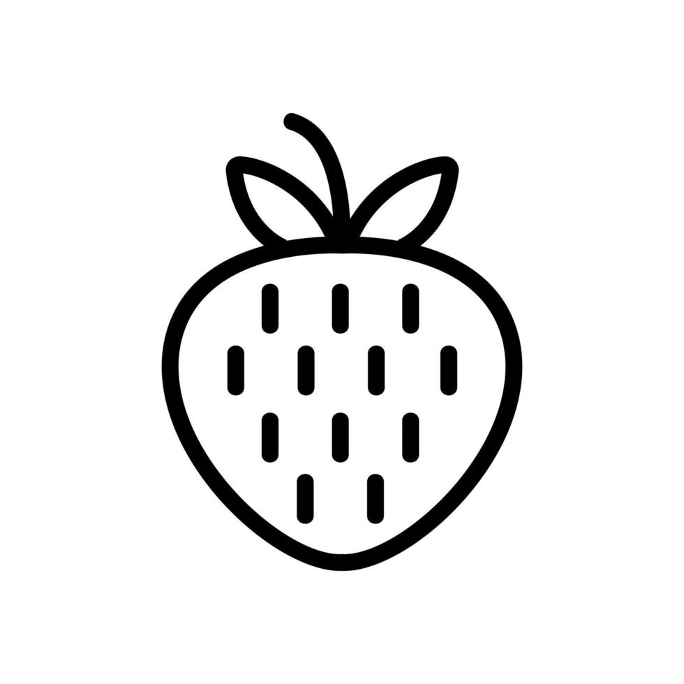 one wild strawberry icon vector outline illustration