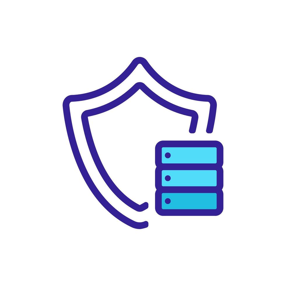 the database is an icon vector. Isolated contour symbol illustration vector