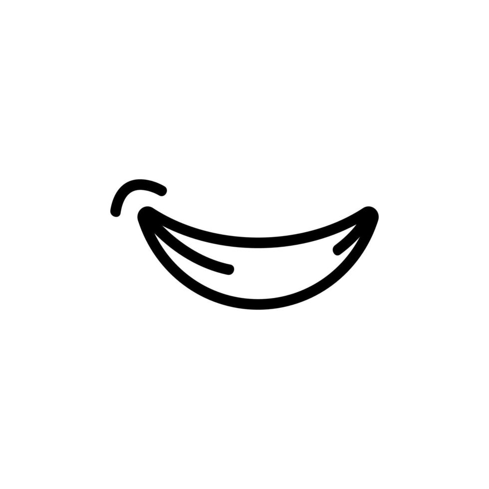 Beautiful smile icon vector. Isolated contour symbol illustration