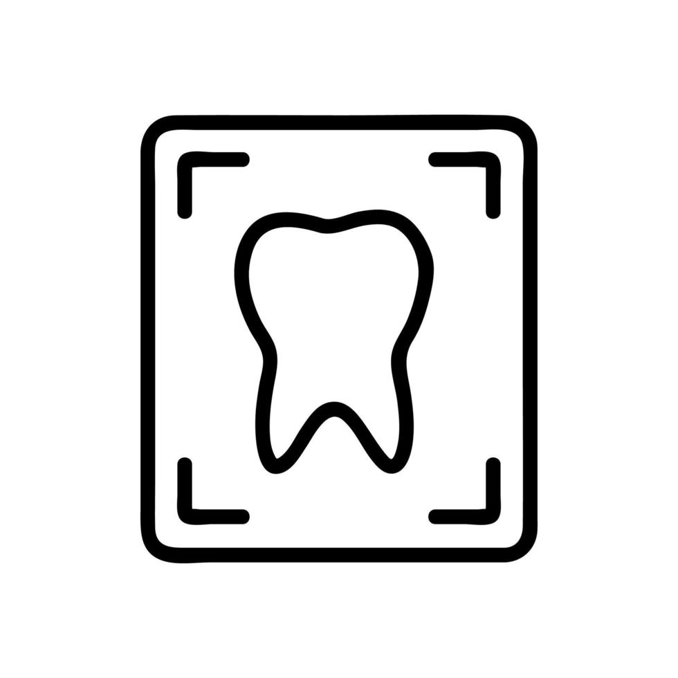 a picture of the tooth icon vector. Isolated contour symbol illustration vector