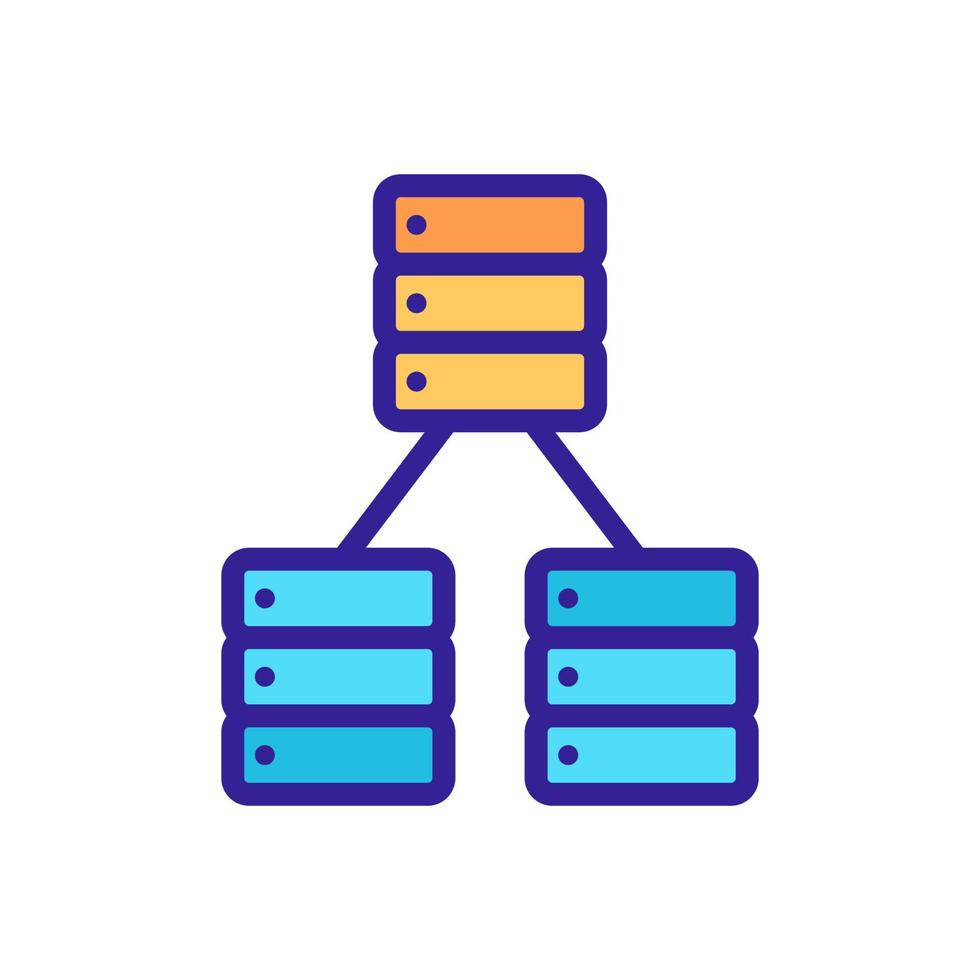 the database is an icon vector. Isolated contour symbol illustration vector