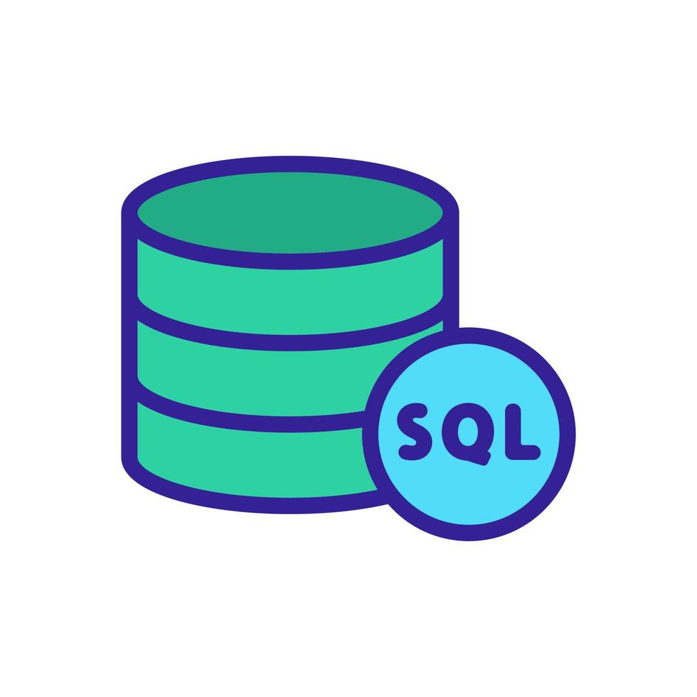 the database is an icon vector. Isolated contour symbol illustration ...