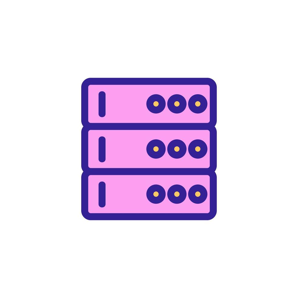 the database is an icon vector. Isolated contour symbol illustration vector