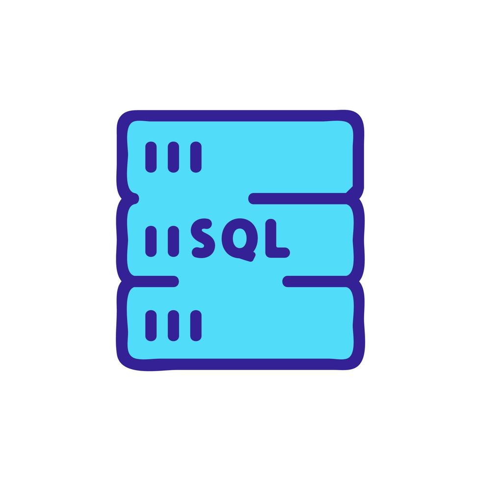 the database is an icon vector. Isolated contour symbol illustration ...