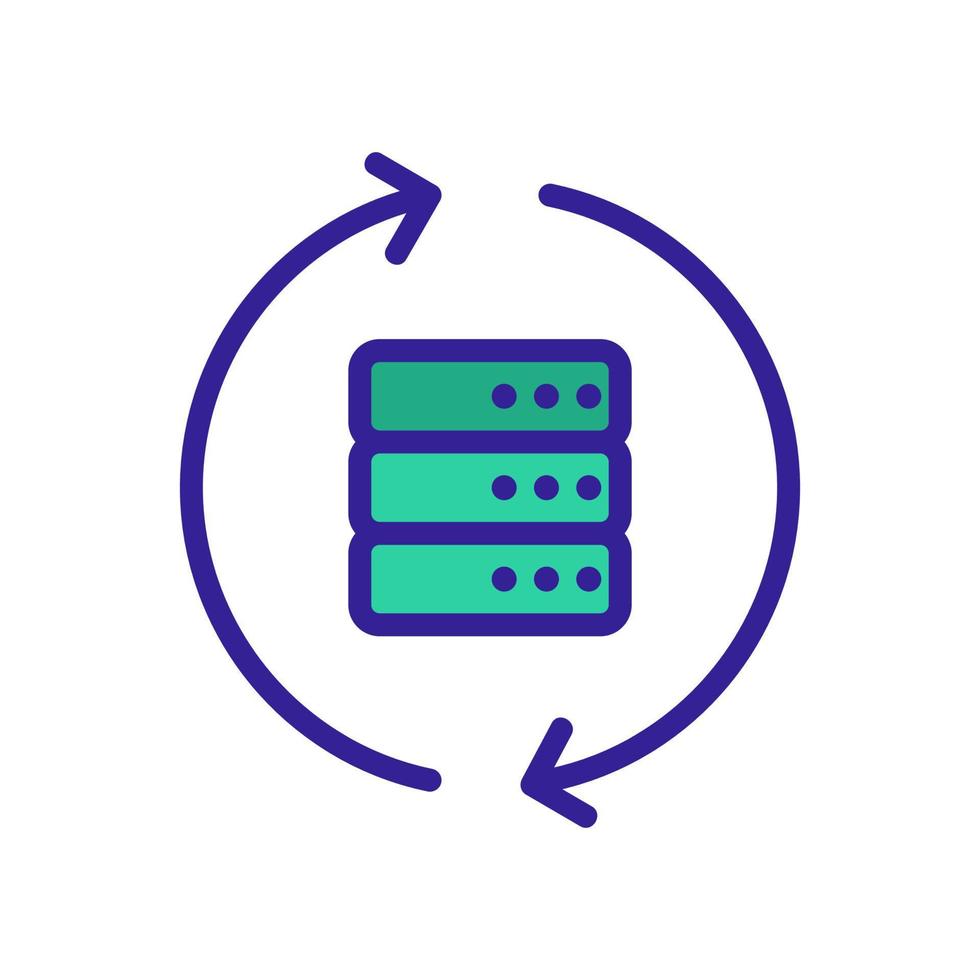 la base de datos es un vector de iconos. ilustración de símbolo de contorno aislado