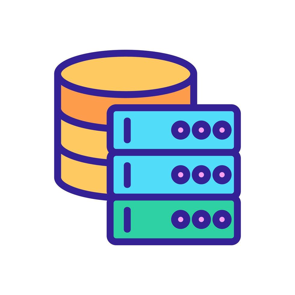 the database is an icon vector. Isolated contour symbol illustration vector