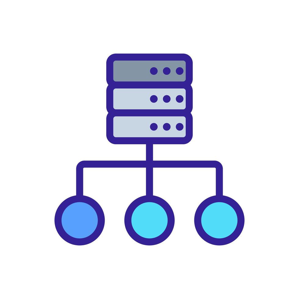 the database is an icon vector. Isolated contour symbol illustration vector