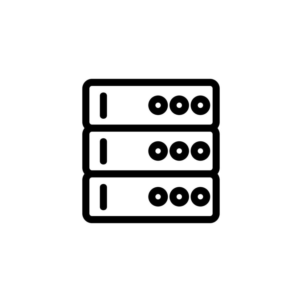 the database is an icon vector. Isolated contour symbol illustration vector