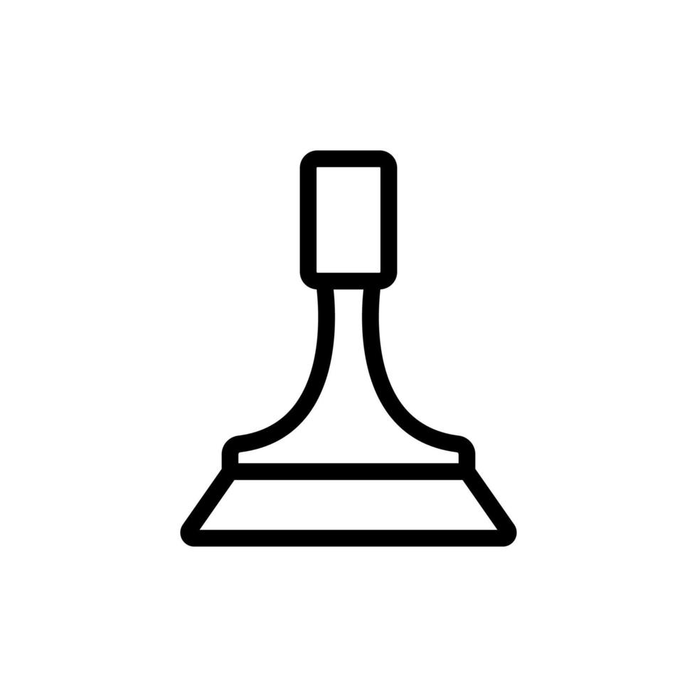 plain squeegee with holder icon vector outline illustration