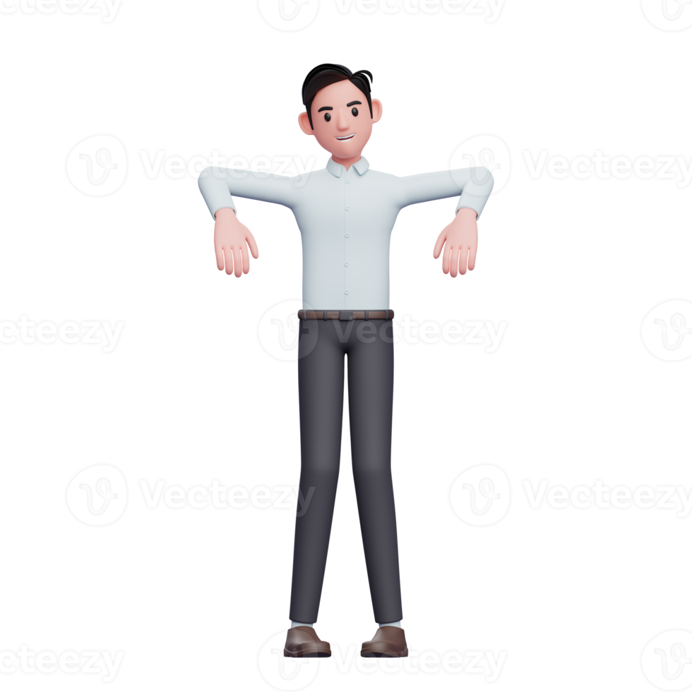 Pose de marioneta de hombre 3d, ilustración de personaje de hombre de negocios de renderizado 3d png