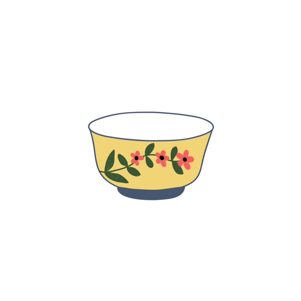 yellow teacup on transparent background png