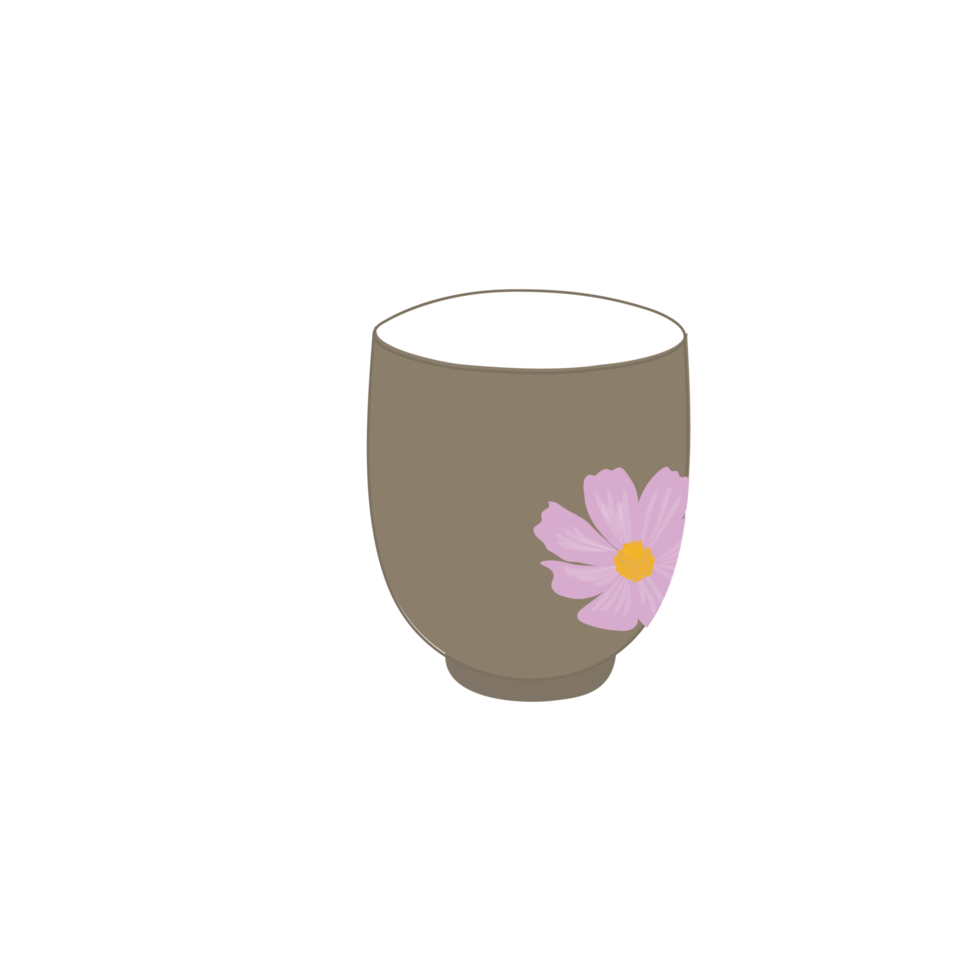 tazza da tè marrone su sfondo trasparente png