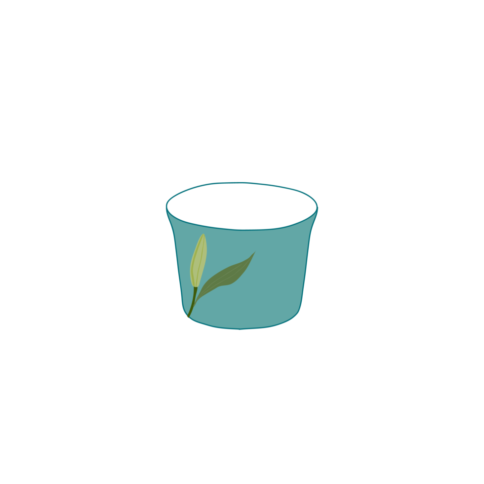 green tea cup on transparent background png