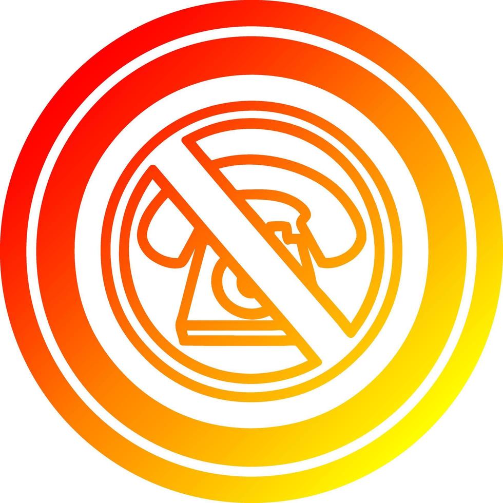 no hot calling circular in hot gradient spectrum vector