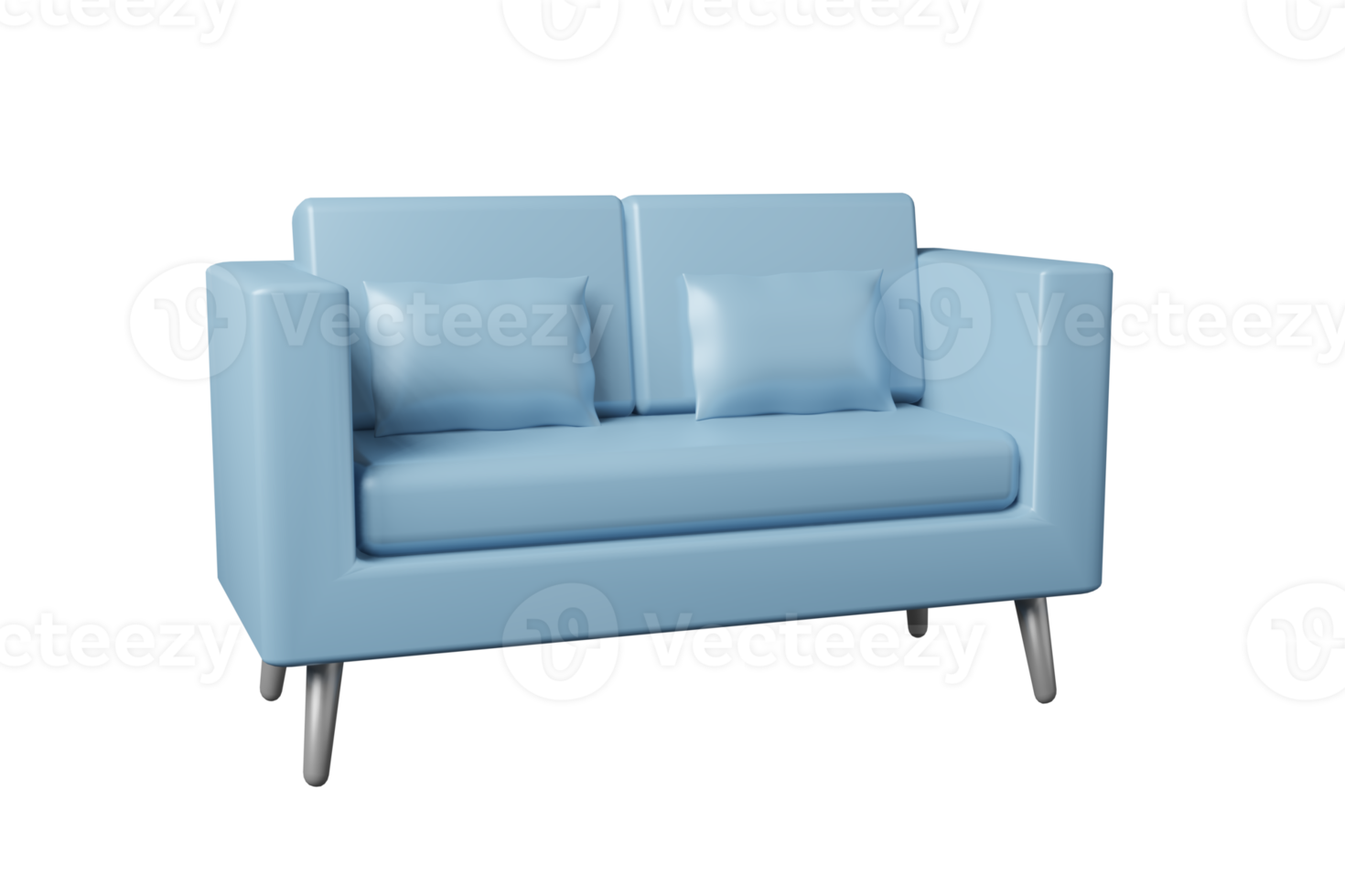 Free 3d, sofá de lujo de 2 asientos 9858134 PNG with Transparent Background