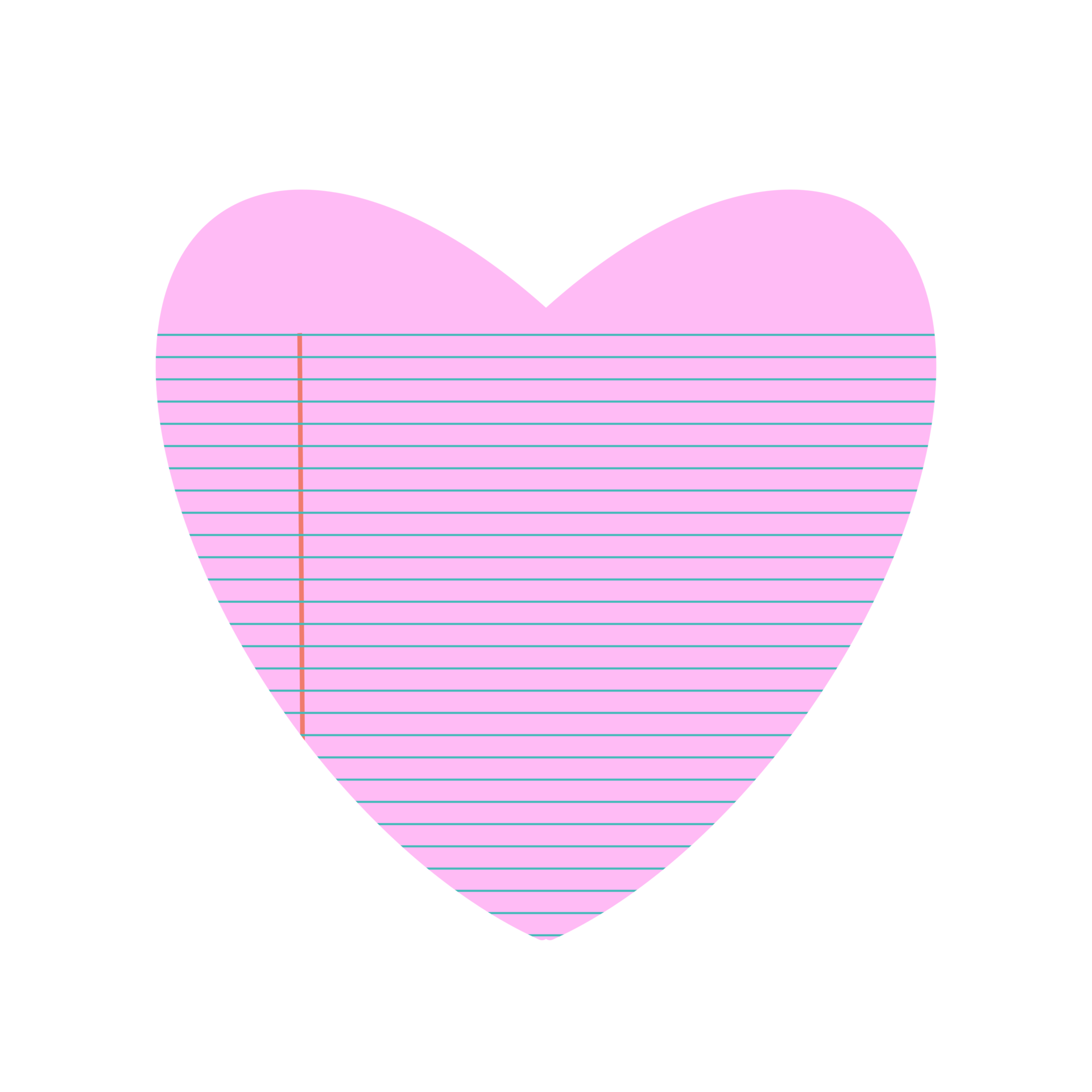 Heart Notebook Paper Clip Art 9858262 PNG