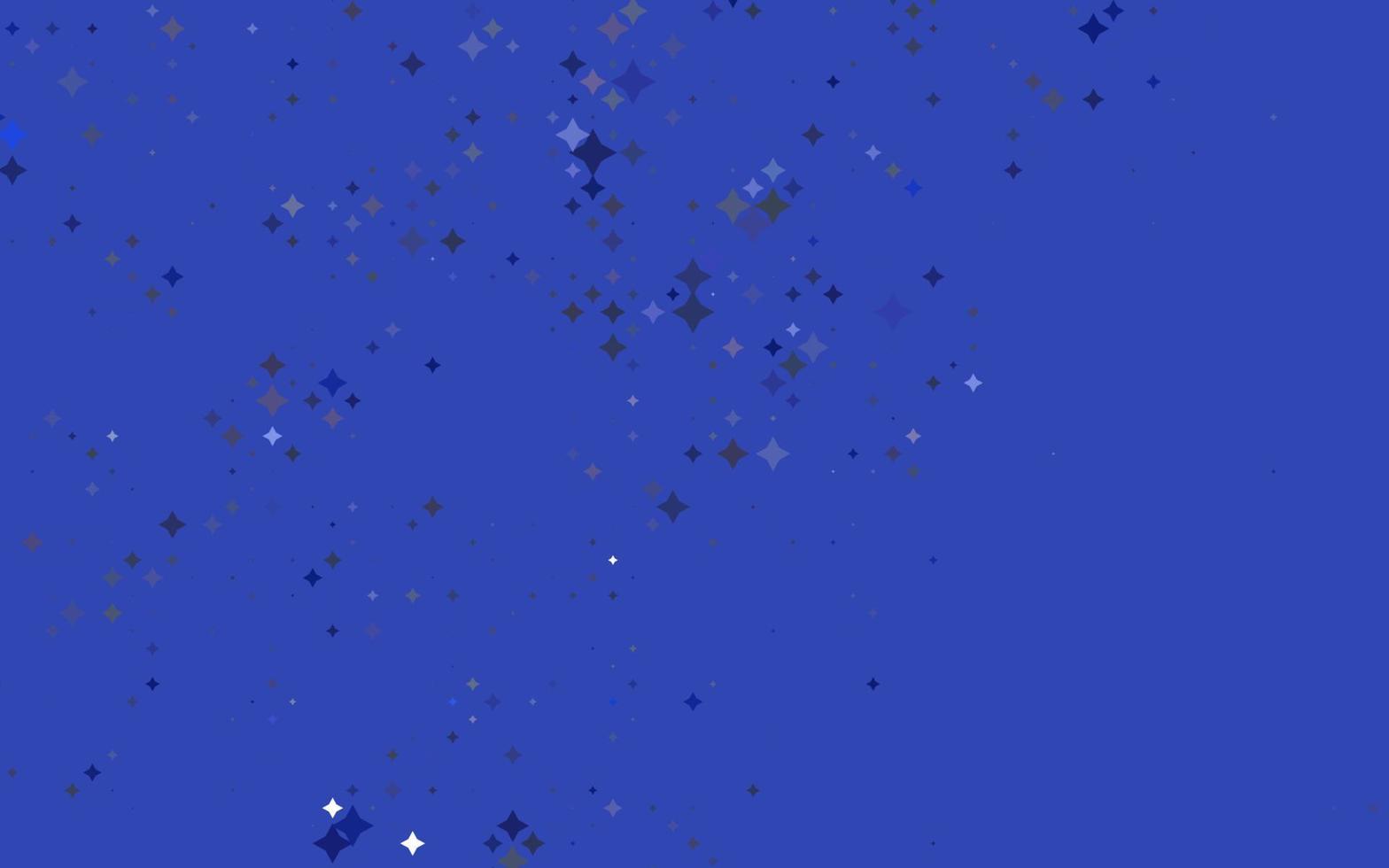 Light BLUE vector cover with small and big stars.