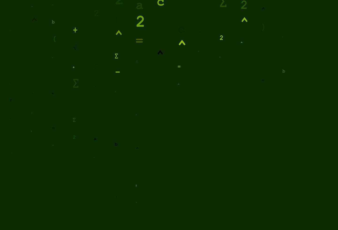 Light Green vector cover with math elements.