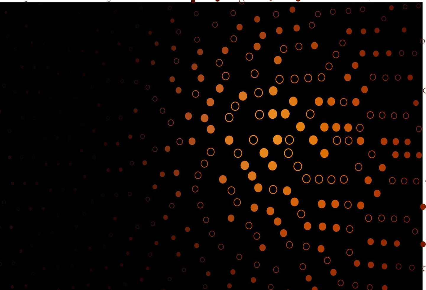 Dark Orange vector background with bubbles.