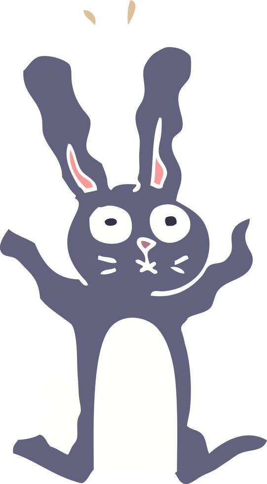 cartoon doodle excited rabbit vector
