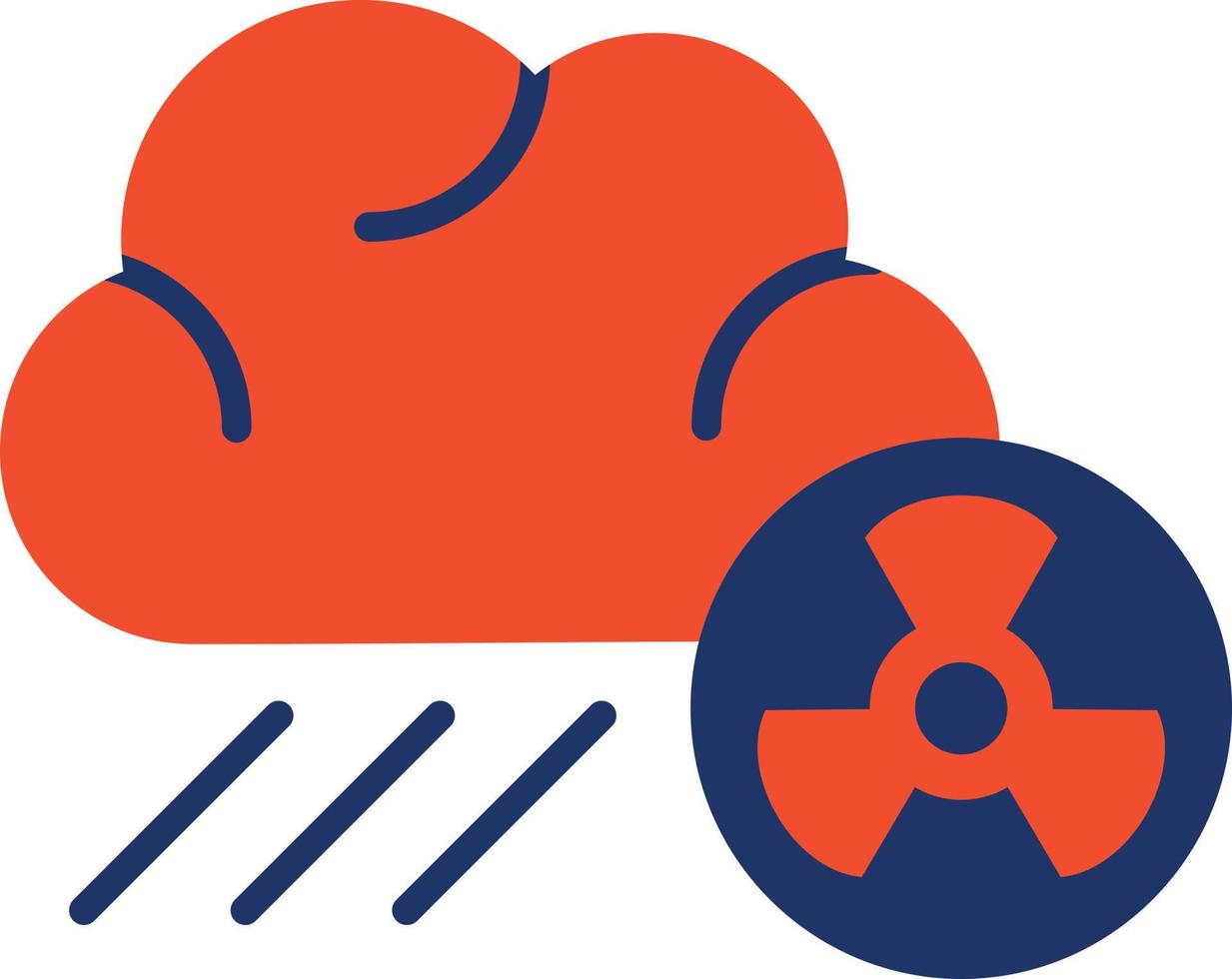 Acid Rain Color Icon vector