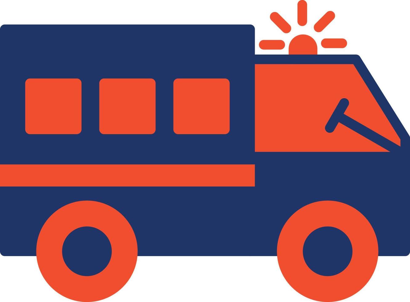 Police Van Color Icon vector