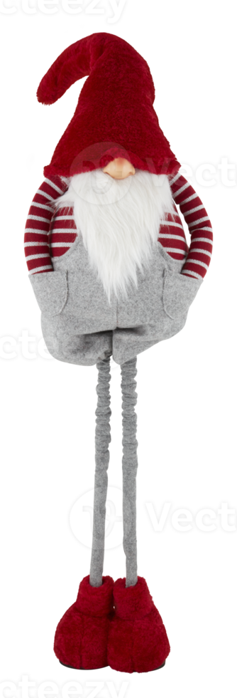 Santa Claus doll christmas decorations isolated on white background with clipping path png