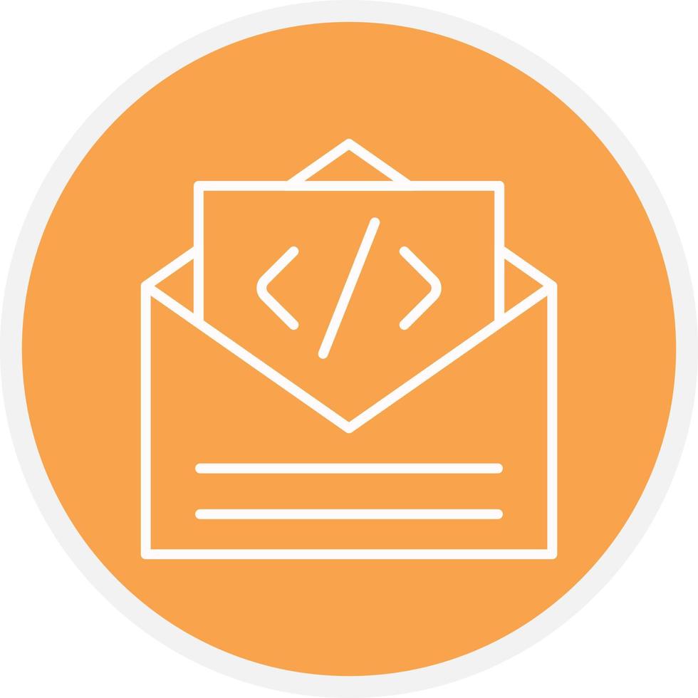 Mail Code Color Icon vector