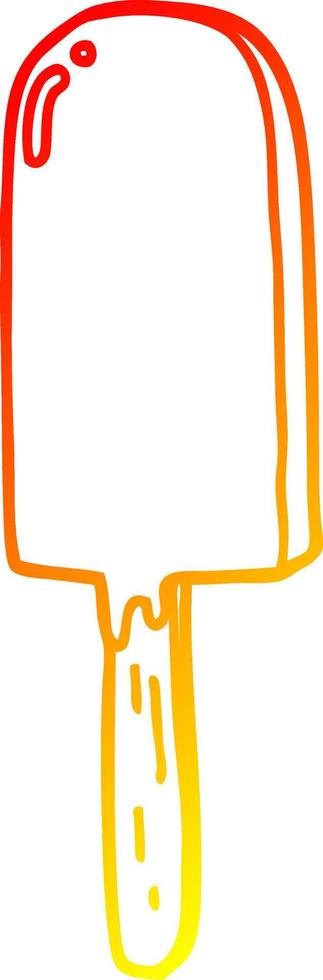 warm gradient line drawing cartoon lollipop vector