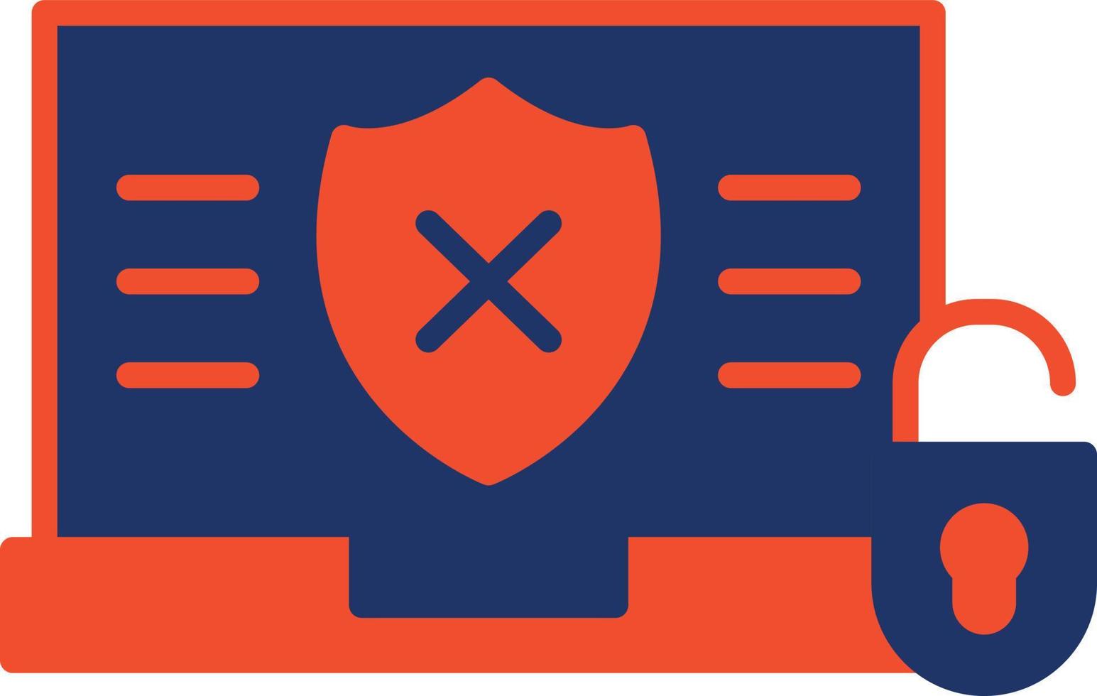 Unprotected  Color Icon vector