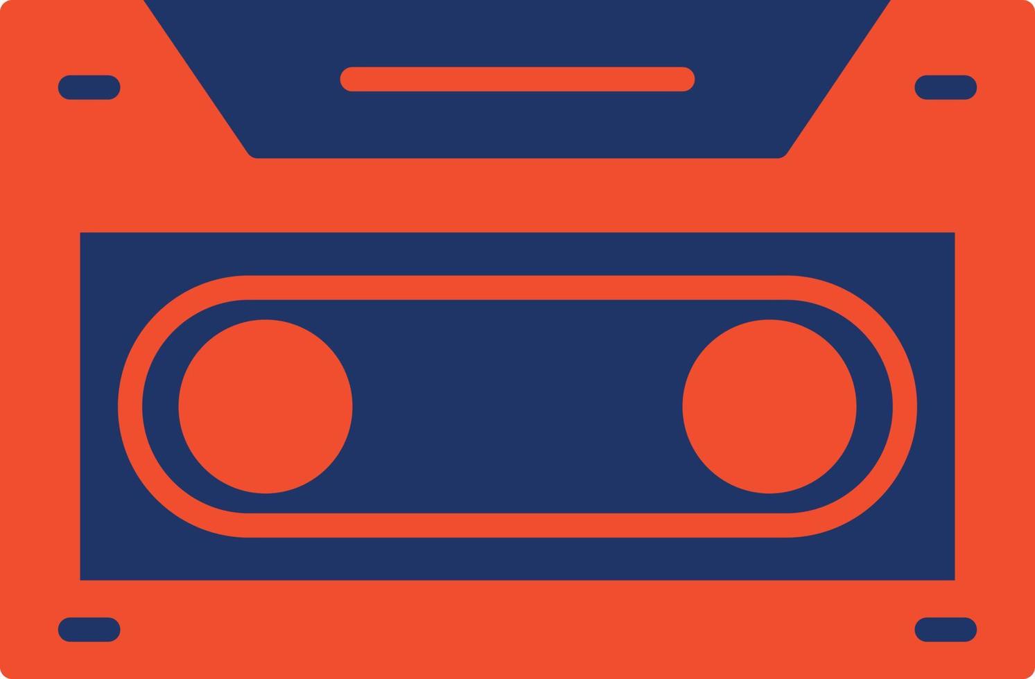 Cassette Color Icon vector