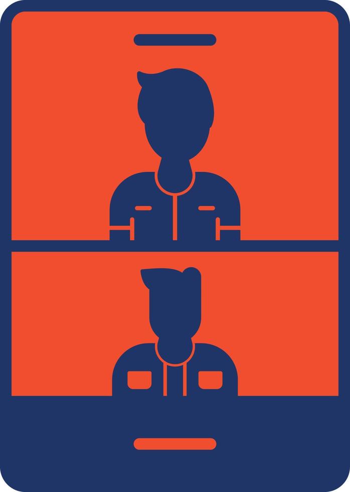 Video Calling Color Icon vector