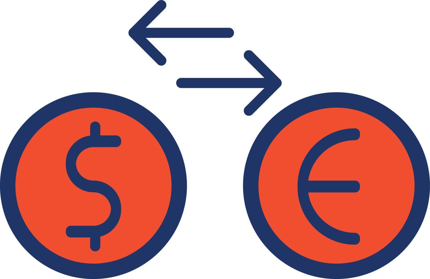 Currency Exchange Color Icon vector