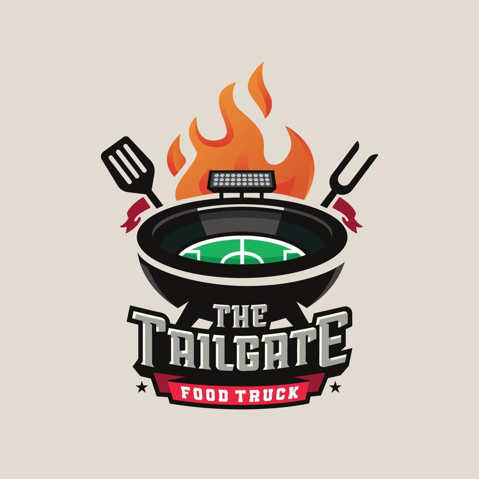 The Tailgate Food Truck Logo Template vector