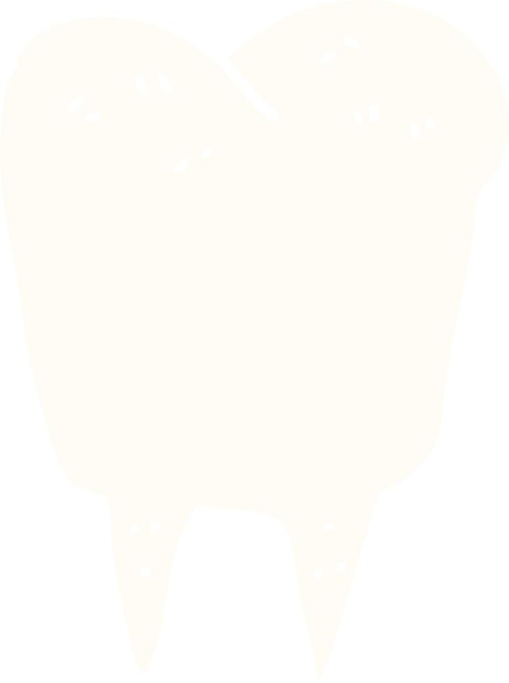 flat color style cartoon tooth vector