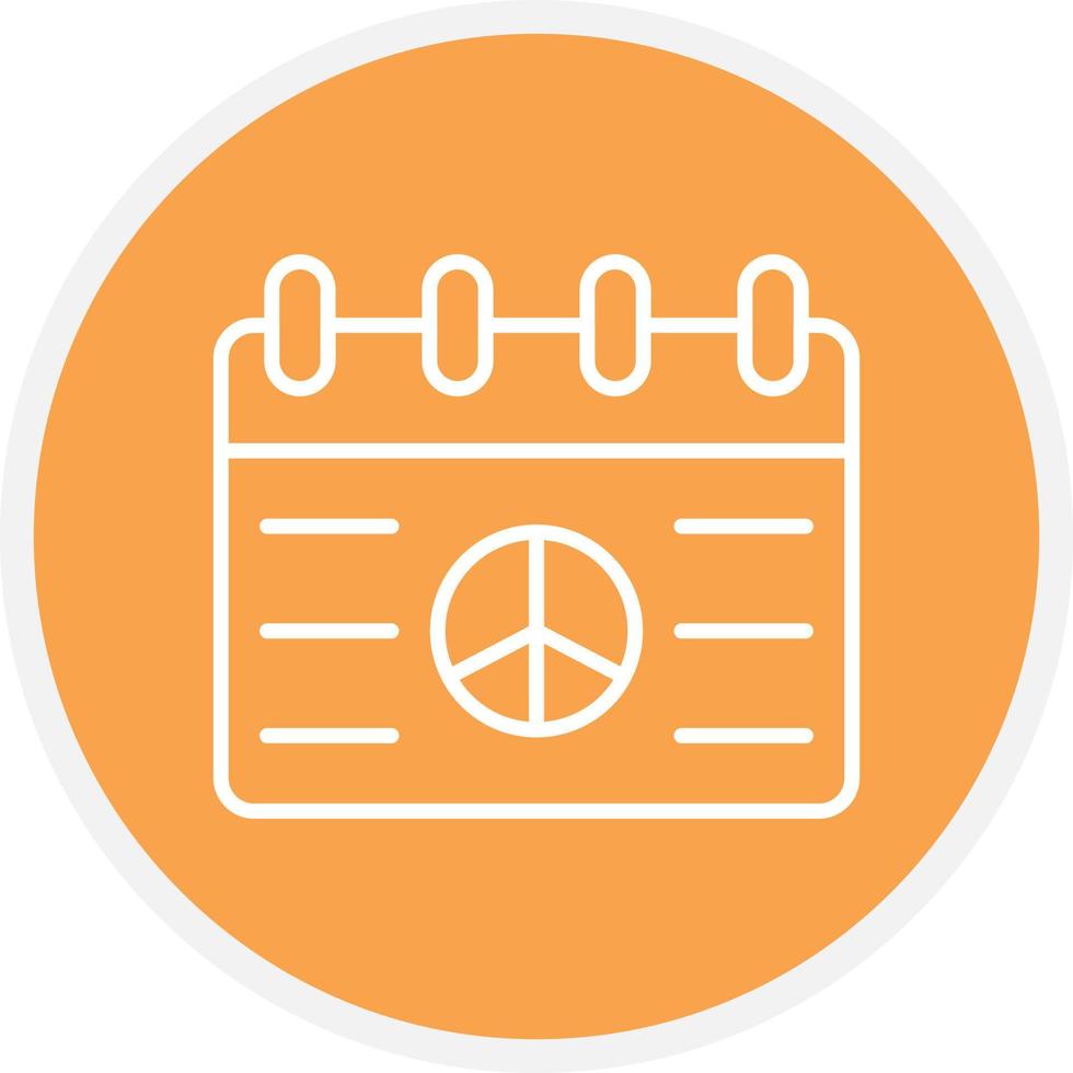 Peace Calendar Line Circle 9860334 Vector Art at Vecteezy
