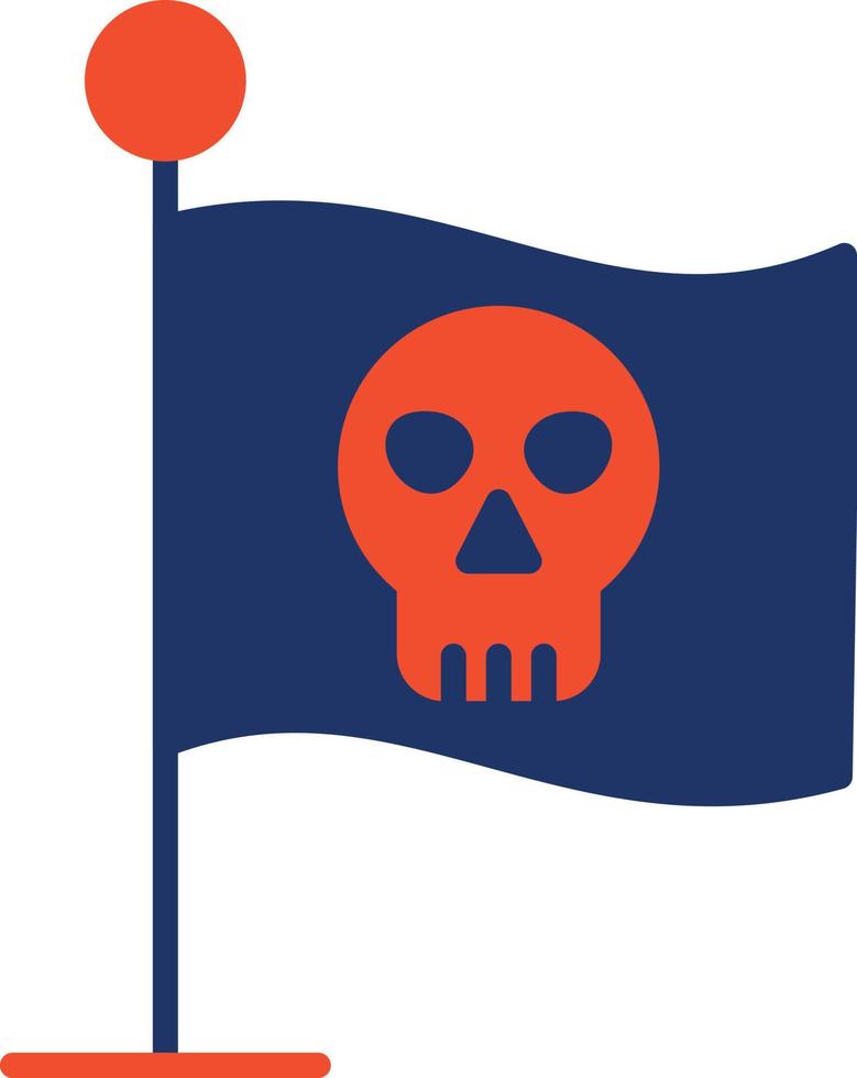 icono de color de bandera pirata vector