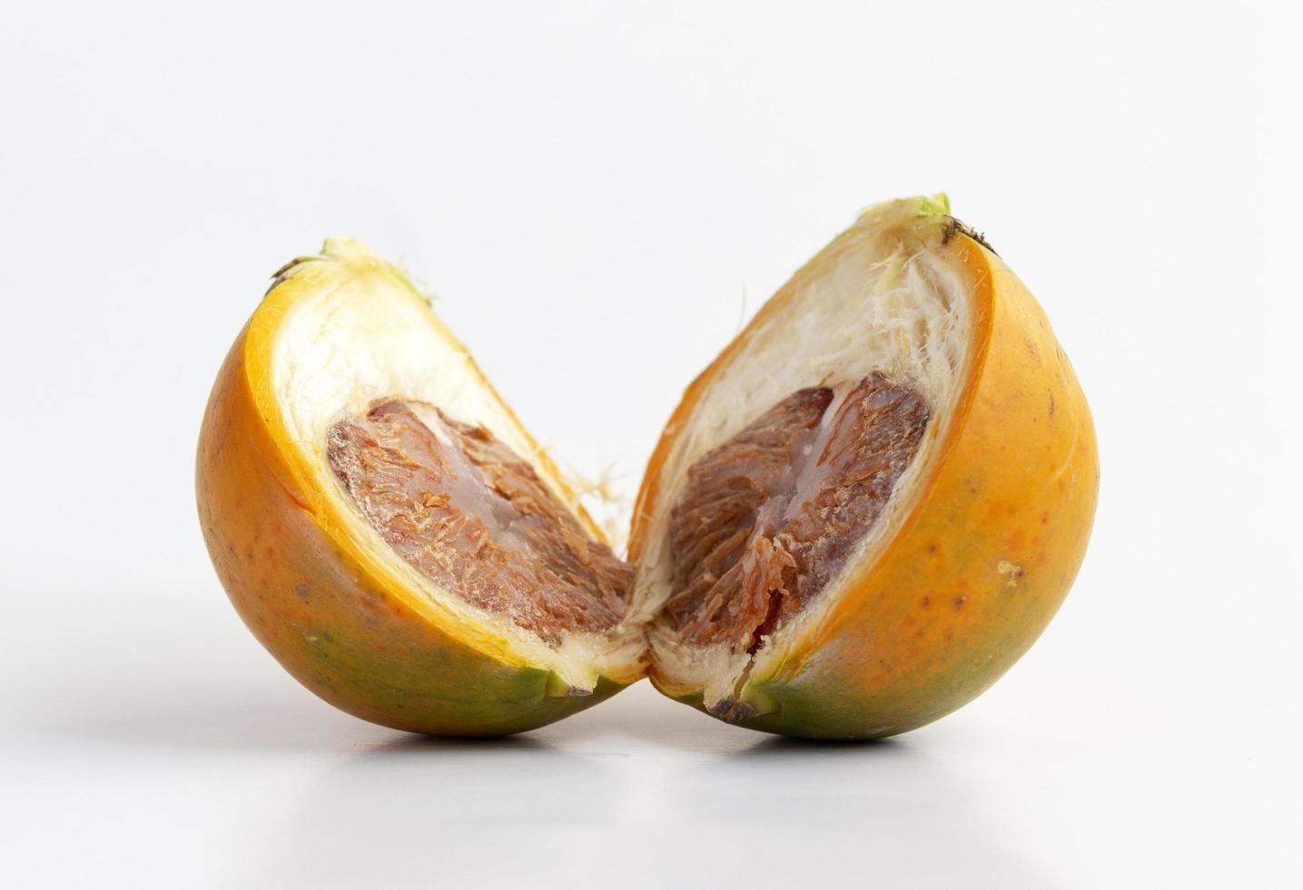 Ripe areca nuts or betel nuts on white background, Betel or betel nut