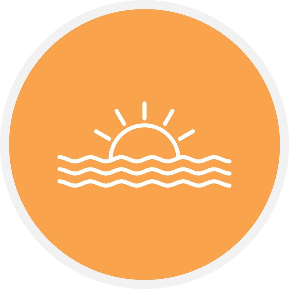 Sunset Line Circle vector