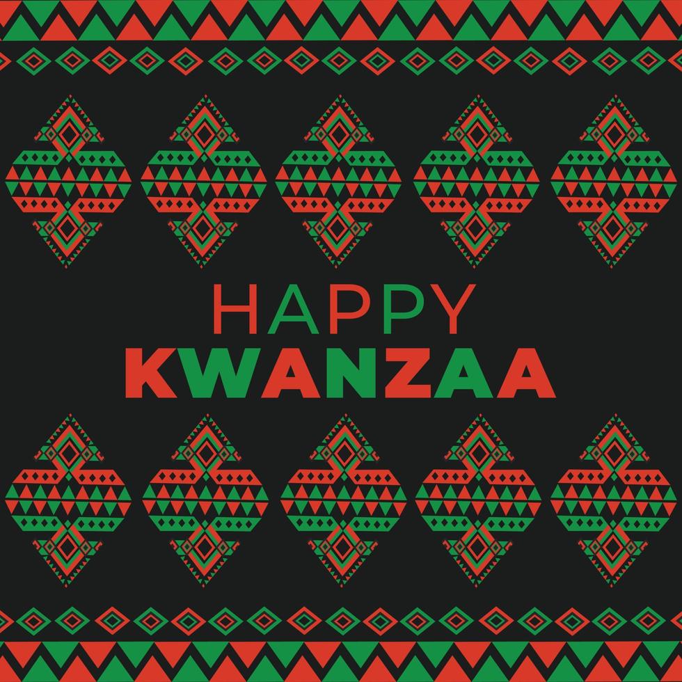 feliz diseño de kwanzaa para banner de publicación en redes sociales vector