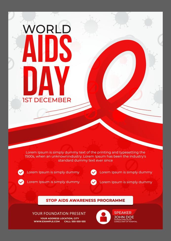 World Aids Day Flyer vector