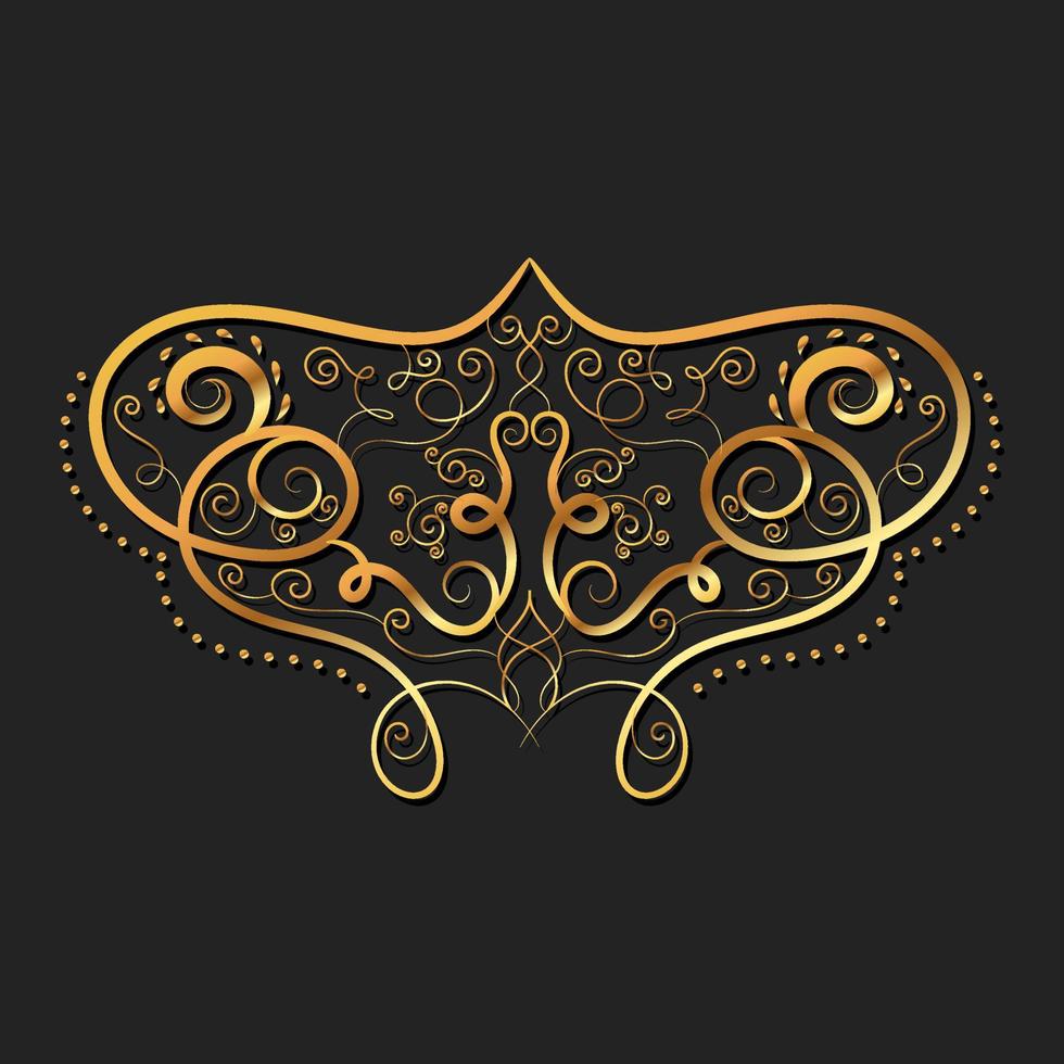 Royal Calligraphic golden Decorative Ornamental design graphics element vector