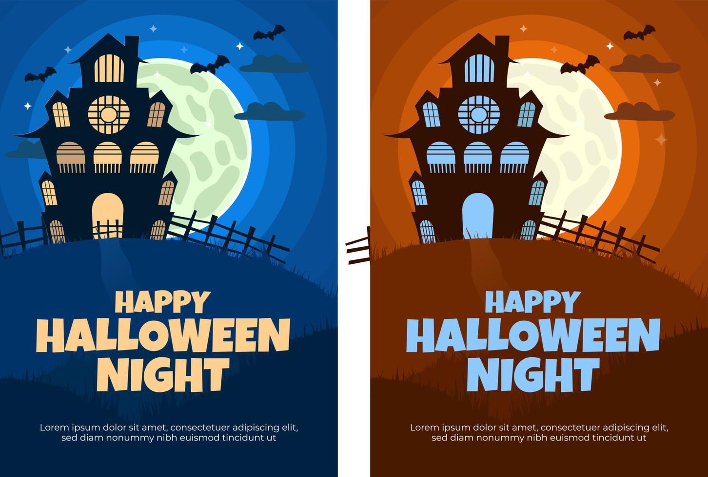 folleto de invitación de feliz noche de halloween vector