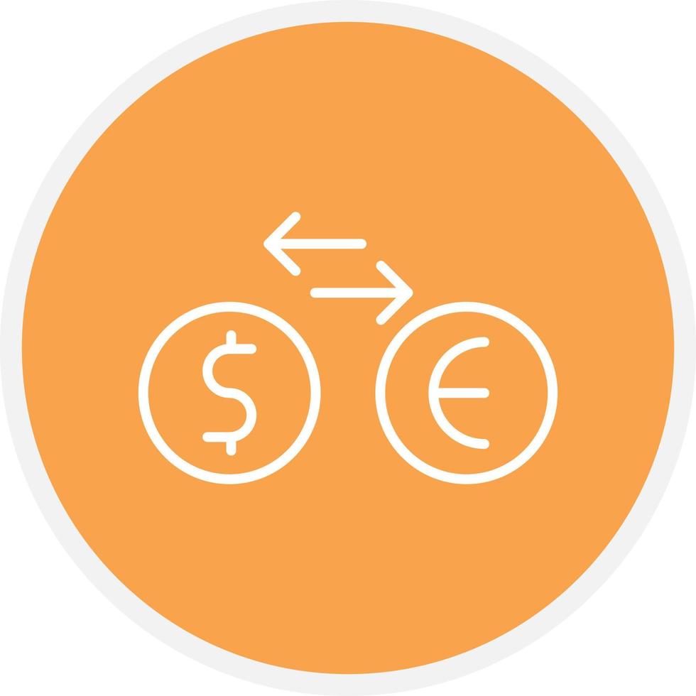 Currency Exchange Line Circle vector