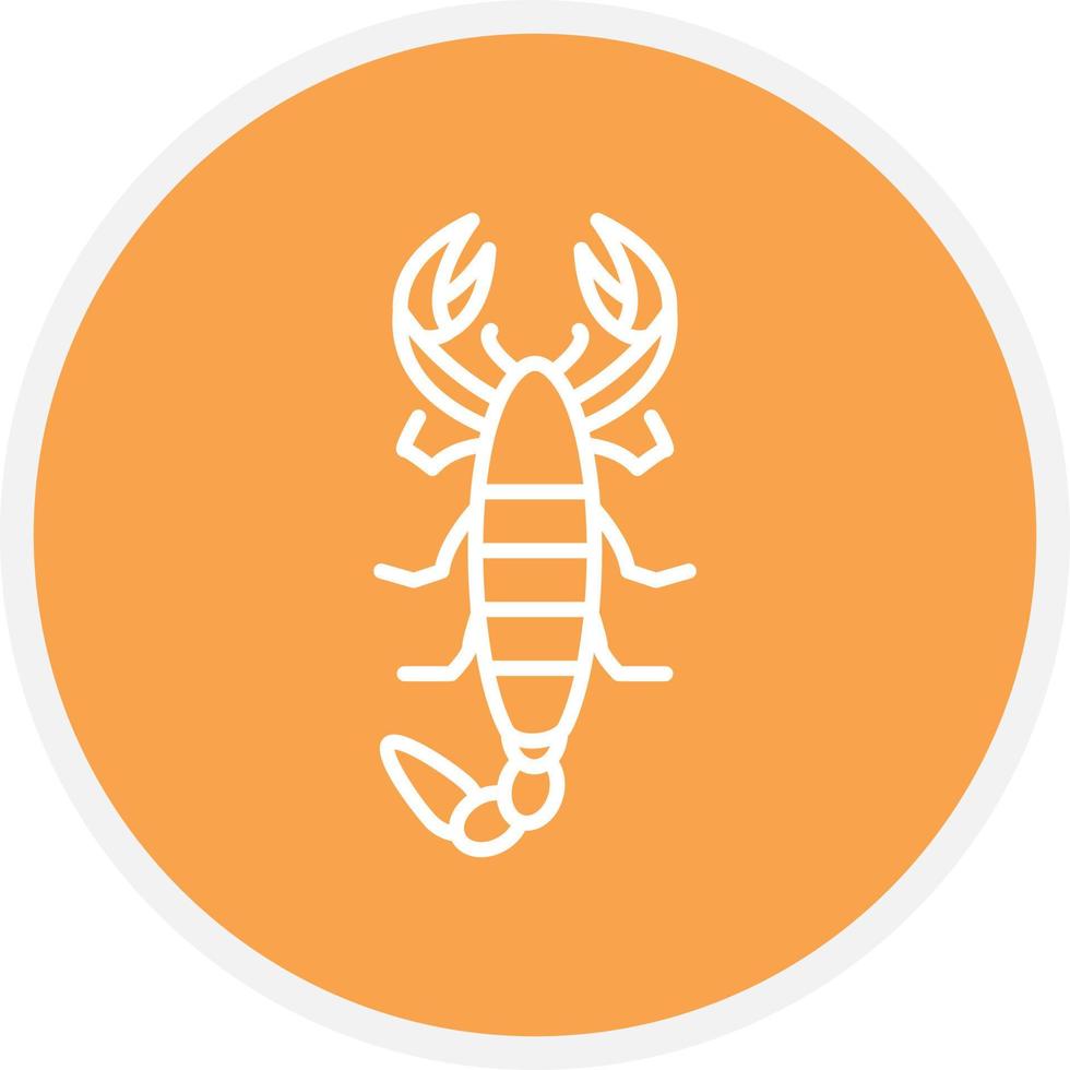 Scorpion Line Circle vector