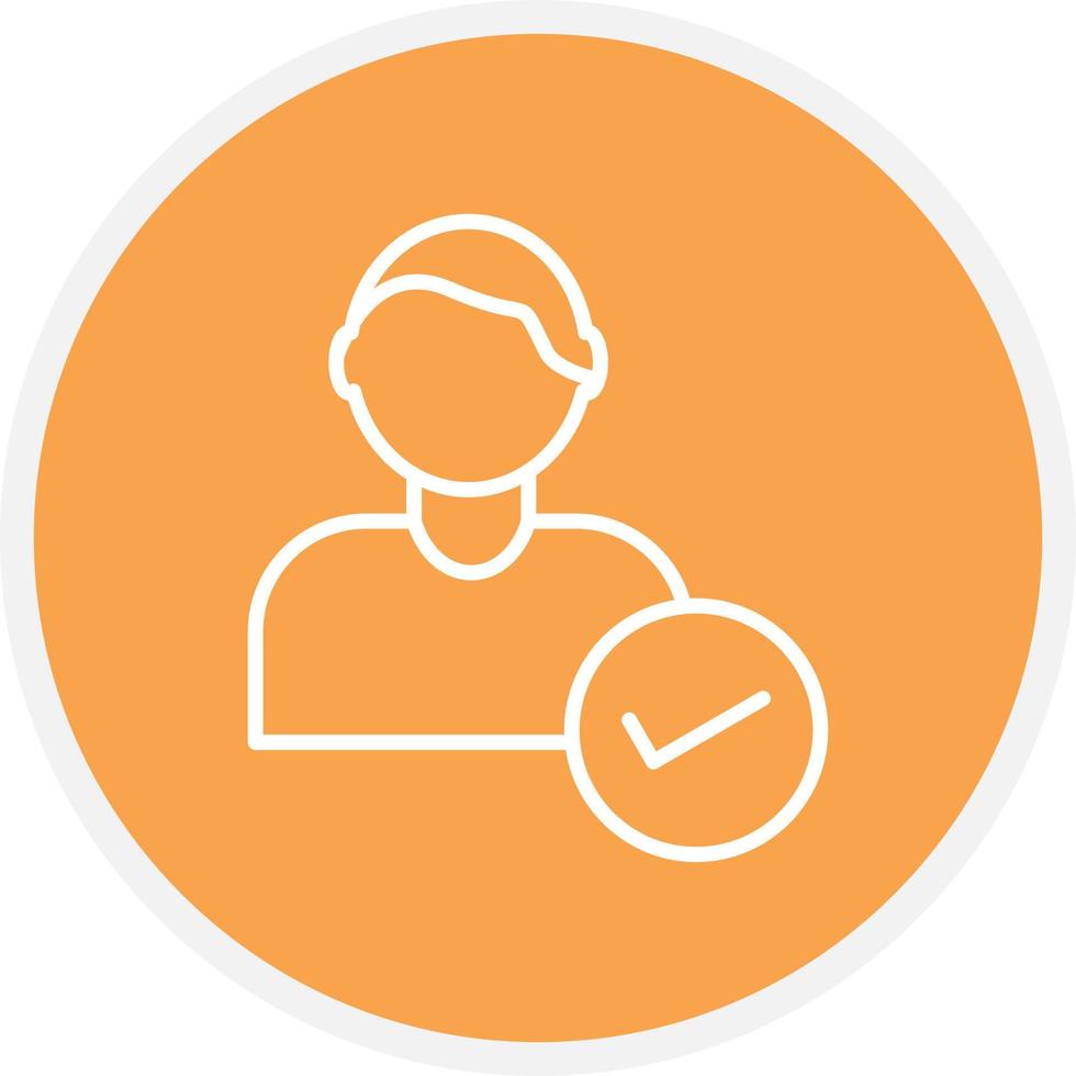 Man Accept Line Circle vector