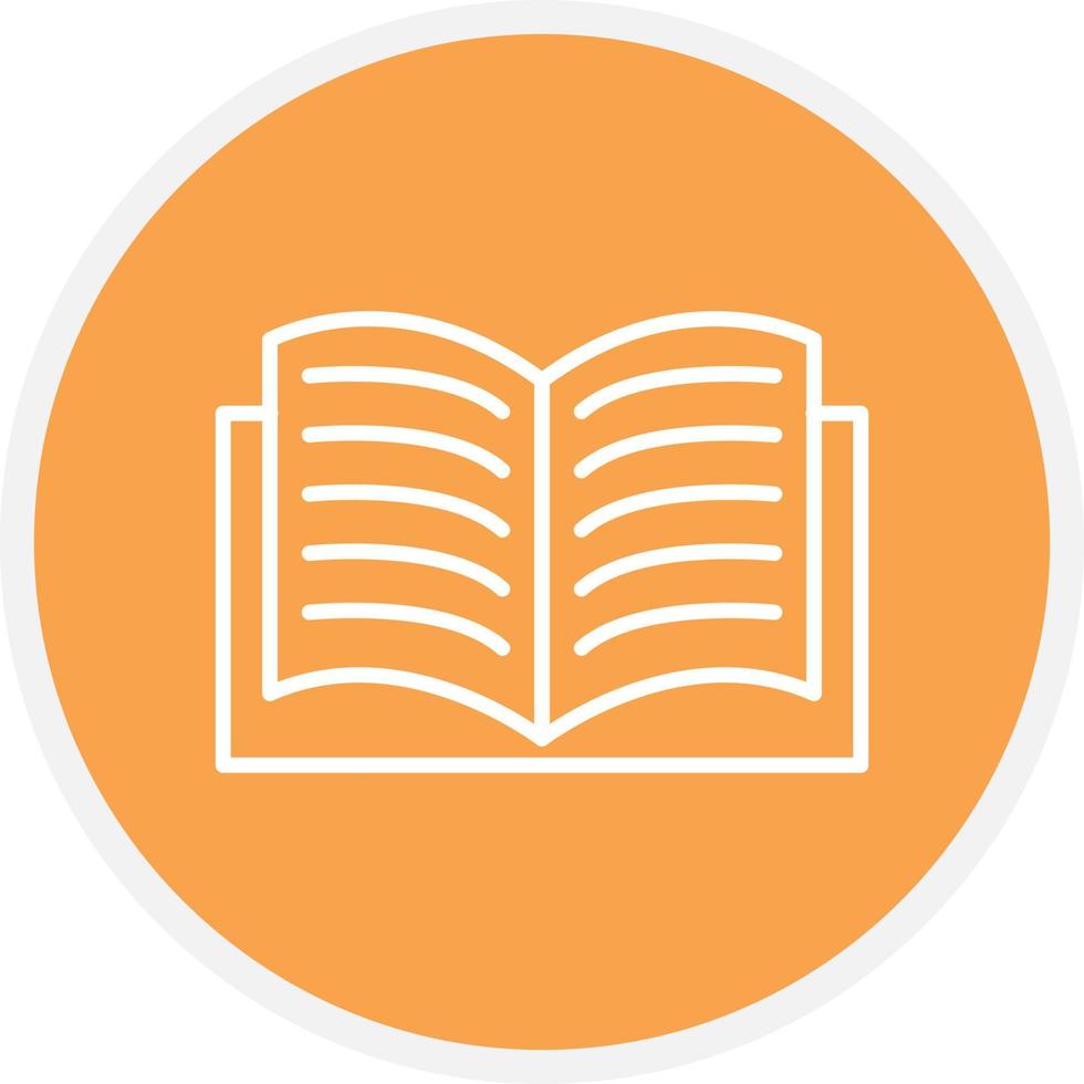 Open Book Line Circle vector